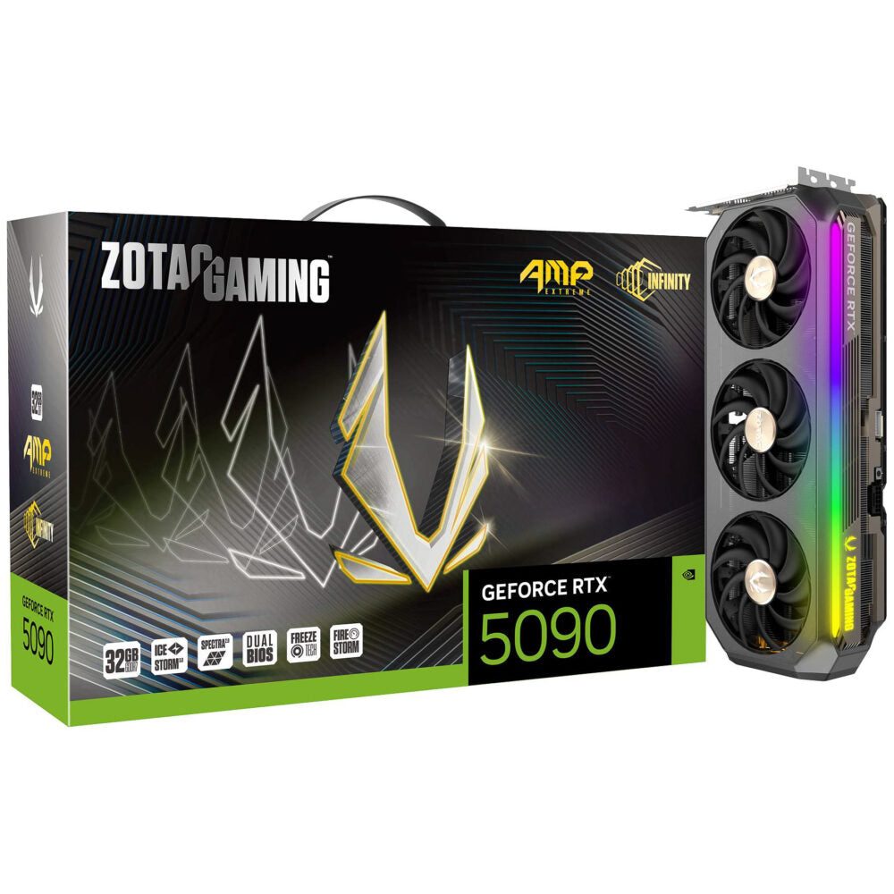 Zotac GeForce RTX 5090 AMP Extreme INFINITY 32GB GDDR7 PCI-Express Graphics Card Zotac GeForce RTX 5090 AMP Extreme INFINITY 32GB GDDR7 PCI-Express Graphics Card